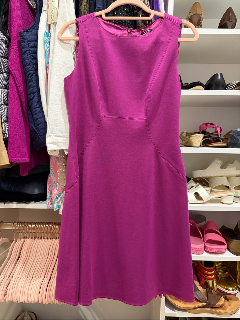 Elie Tahari Magenta A-Line Dress - Women